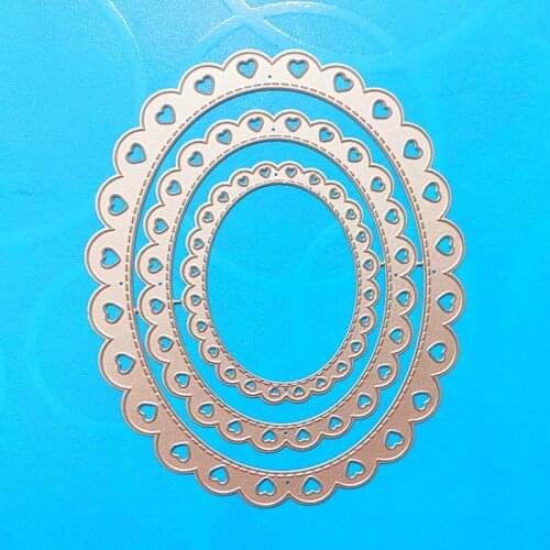 YINISE SCRAPBOOK Metal Cutting Dies For Scrapbooking Stencils HEART FRAME DIY PAPER Album Cards Making CRAFT Embossing Die CUT