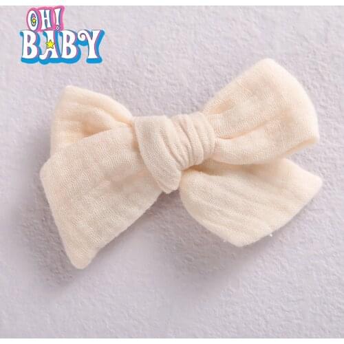 1pcs Cotton Bowknot Baby Hairpins for Girl Hair Clip for Newborn Baby Boutique Barrettes Infant Headwear Baby Hair Accessories