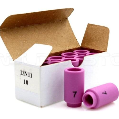 10pcs Nozzle 13N11 7# Alumina Shield Cup TIG Welding torch Nozzle WP-9 20 25