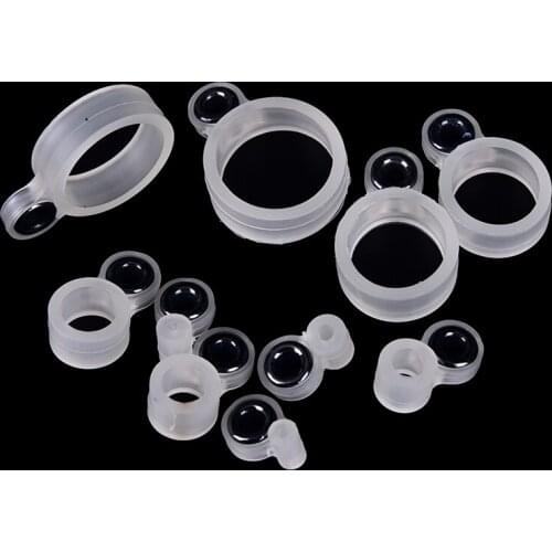 14Pcs Fishing Rod Wire Ring Silicone Fishing Line Guide Ring Different Size 1-14 Fishing Tackle Accessories