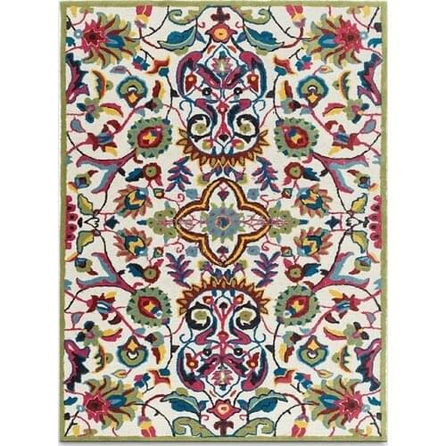 200*300cm Fashion Nordic Green Ethnic Style Multicolor Floral Bedroom Living Room Floor Mat Carpet Customization