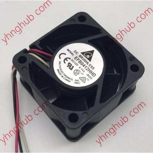 Delta Electronics EFB0412HHD R00 Server Cooling Fan DC 12V 0.15A 40x40x20mm 3-Wire