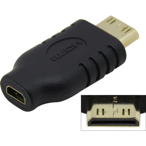 Chenyang Micro HDMI-compatible Type D Socket Female to Mini HDMI-compatible 1.4 Male Type C Convertor Adapter