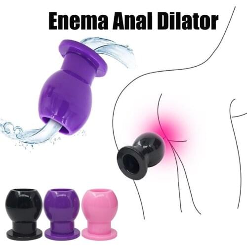 Enema Anal Dilator Hollow Anal Plug Dildo Butt Plug Douche Anal Extender Sex Toy For Woman Vaginal Speculum Men Prostata Massage