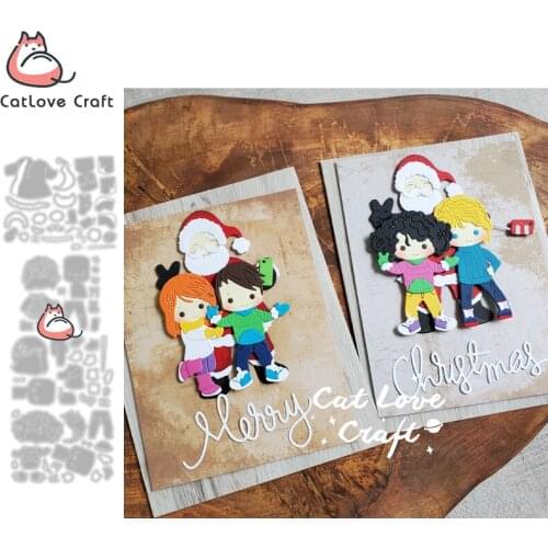 Catlove Christmas Selfie Metal Cutting Dies Scrapbooking Mold Stencil Die Cuts Card Making DIY Craft Embossing New Dies For 2021