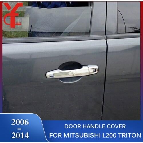 For Mitsubishi L200 Triton Handle Decoration Products ABS Chrome Door Handle Cover For Mitsubishi L200 Triton 2006-2014 Ycsunz