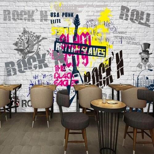 Custom mural European American pop rock murals Bar KTV background wall wallpaper studio bedroom mural