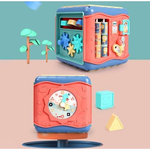 Hexahedron Puzzle Game Kids Activity Cube Shape Blocks Learning Early Education Toys For Kids Gift Parent-child Interactive Game