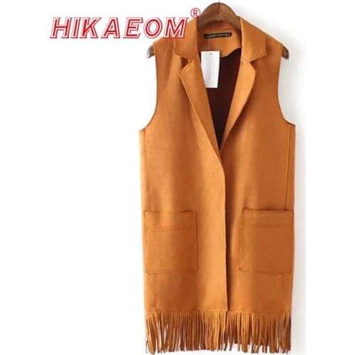 HIKAEOM Women's Suede Vests China