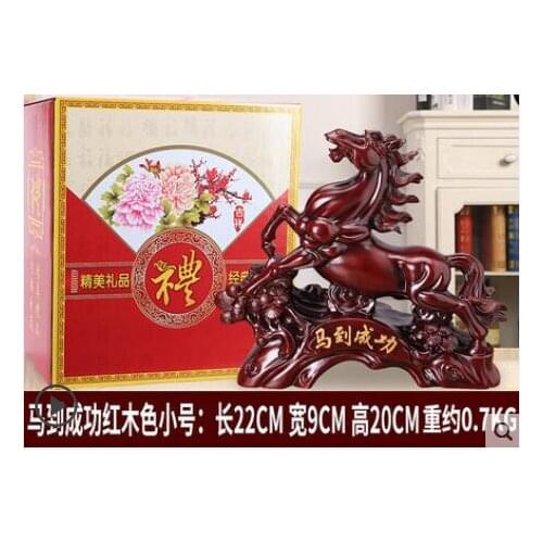 Art wine cabinet for horse iving room decoration to achieve success opening office table gifts crafts statue