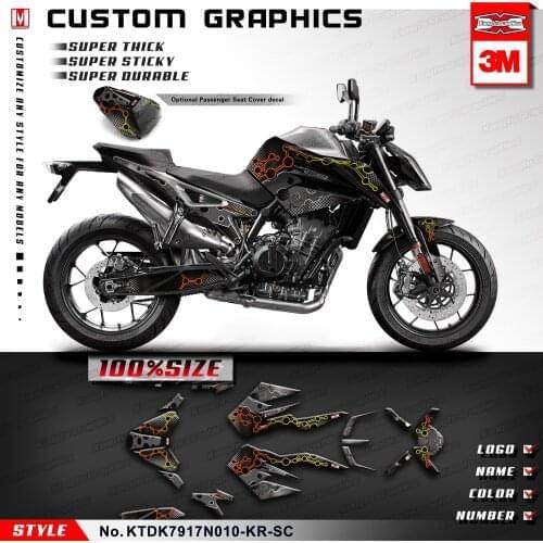 KUNGFU GRAPHICS Aftermarket Decal Set Restyle Sticker Custom Full Wraps for 790 2017 2018 2019 2020 Style no. KTDK7917N010-KR-SC