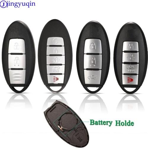 Jingyuqin 4 Buttons Remote Smart Key Shell Cover Case For Nissan ALTIMA MAXIMA Murano Versa Teana Sentra Battery Holder in left