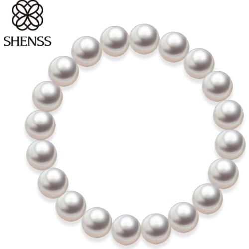 Quality Shell Pearl Bracelet Elastic or Chain Customizable Womens Bracelets of Various Sizes