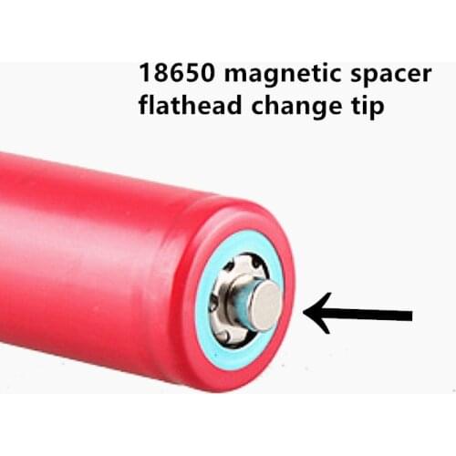 Magnet for 18650 flat-head battery
