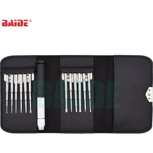 BAIDE 13 in 1 Magnetic Wallet Precision Screwdriver Set Kit for RC Drone FPV DJI Phantom 3 4 Mobile Phone 250set/lot
