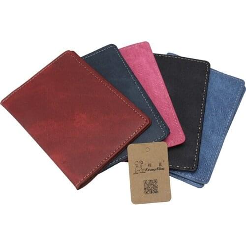 Zongshu male fashion designer PU leather passport cover womens high quality passport id card holder for travel documents case