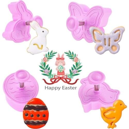 32 Pieces Cookie Cutter Set for Children Biscuit Cutter Set with Ejector Perfect for Easter Cookies Fruits Cookie Shaped