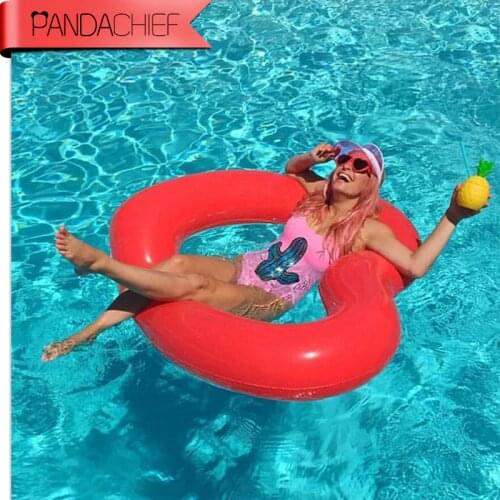 2017 New 1.1M Sweet Heart Giant Pool Floats Adult Large Gigantic Pool Inflatable Life Buoy Swimming Circle Ring Love Gift