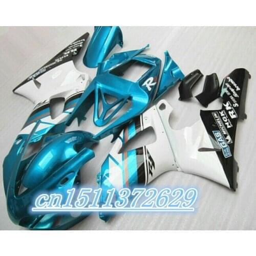 Dor-blue white black fairings kit for 1998 1999 YZFR1 YZF R1 98 99 black red fairing kits D