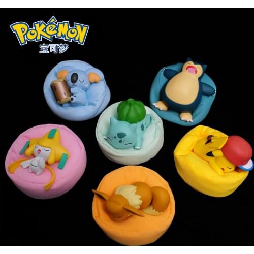 Genuine Pokemon Figures Dolls Wonder Frog Seed Collection Toys Pikachu Anime Model Ornaments Metal Keychain Pendant for Backpack