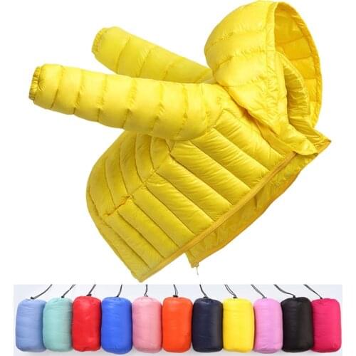 1-12 Year Baby Girls Boys Parka Light Kids Jacket Hood Duck Down Coat Winter Children Jacket Spring Fall Toddler Outerwear
