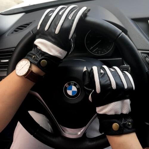 Spring and Autumn Gloves Fashion Mens Leather Gloves NEW Men Driving Leather Gloves Man Driving Locomotive Gloves Brown Yellow