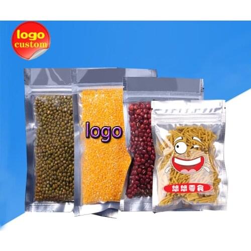 Translucent Mylar Foil Bag Ziplock Zipper Packing for Meat Food Coffee Nut Candy Snack Spice Seasoning Cheese Resealable Pocket