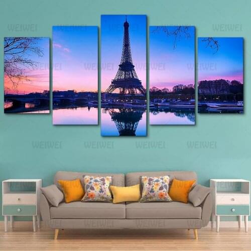 Poster Tower Under The Sunrise Home Canvas Painting Wall Decoration Use In Living Room and Bedroom Frameless