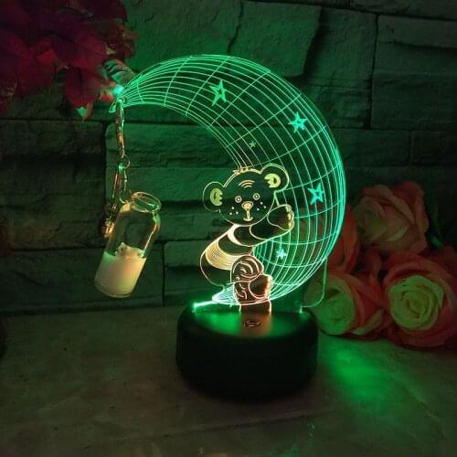 Moon Led 3d 7 Color Night Light Creative Visual Touch Charging 3d Atmosphere Gift Light Luminaria De Mesa Moon Usb Night Light