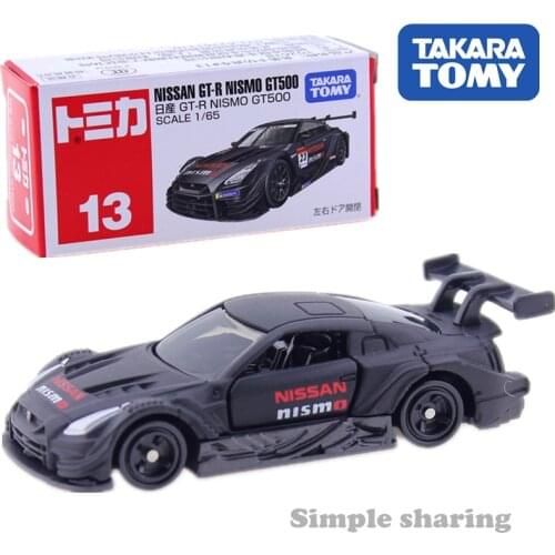 Takara Tomy Tomica No.13 Nissan GT-R Nismo GT500 Scale 1/65 Car Hot Pop Kids Toys Motor Vehicle Diecast Metal Model Collectibles