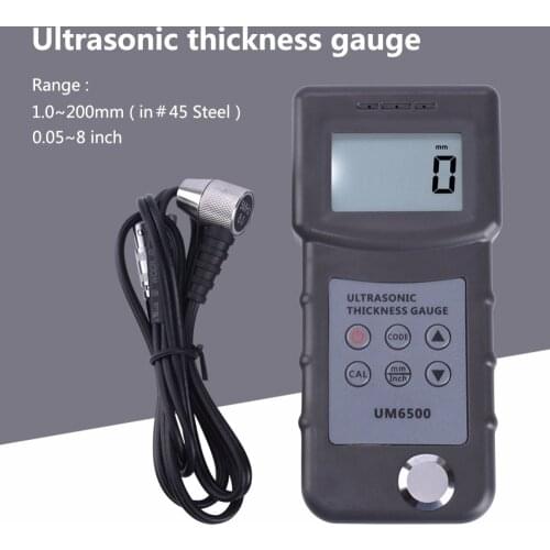 UM6500 Portable Digital Ultrasonic Thickness Gauge Meter Metal Thickness Meter 1.0-245mm,0.05-8inch (in Steel) 0.1mm