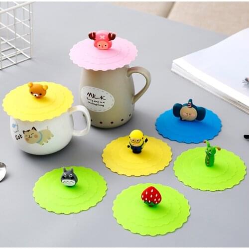 Cup Lid Universal Silicone Water Cup Lid Accessories Round Universal Tea Cup Lid Mug Glass Ceramic Lid Dust