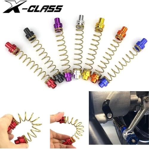 Universal Motorcycle Retractable Brake Springs Stainless Steel Red Blue Accessories For Kawasaki Yamaha Honda Vespa GTS GTV BMW