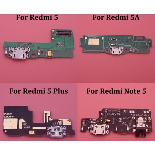 USB Charging Port Dock Plug Jack Connector Charge Board with mic Microphone For Xiaomi Redmi 5 Plus Note 5A 5