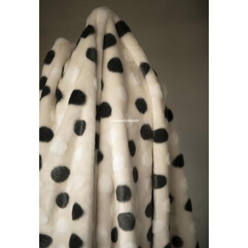 High-end artificial fur,Big wave point design Jacquard plush knitted fabrics,Faux fur fabric,felt cloth