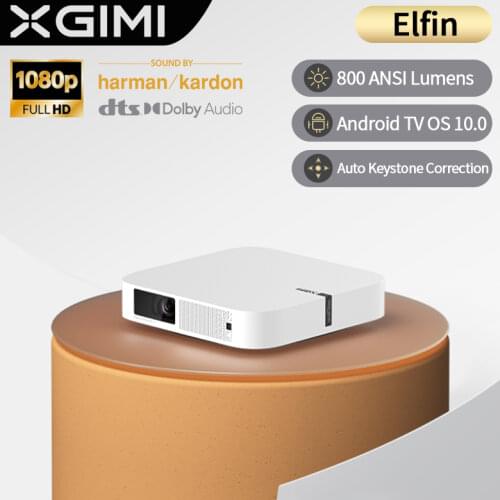 XGIMI Elfin DLP Portable Mini Projector 1080P HD Home Theater 4K 800 Ansi 3D Android 10.0 Wifi Bluetooth Smart Beamer Projectors
