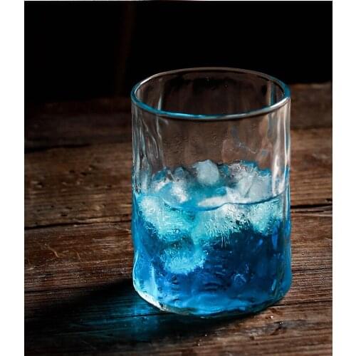 Japanese hammered glass early snow cup household water cup modern simple drink juice wine cup Hotel tea cup