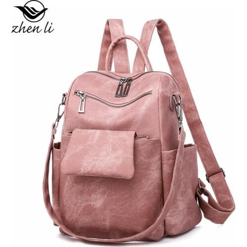 Yesetn Bag 110819 womens double shoulder bag backpack travel bag