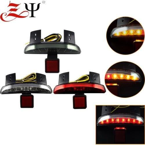 Motorcycle Tail Light Lamps Turn signal Left right Rear Fender Edge Brake Taillight For Harley Touring Sportster XL 883 1200 Led