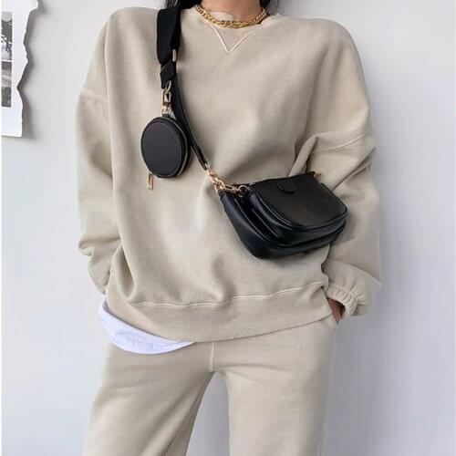 2020 Fashion PU Shoulder Messenger Bag 3 Sets Women Handbags Tote Solid Color design Leather Ladys Evening Clutch Purse Money