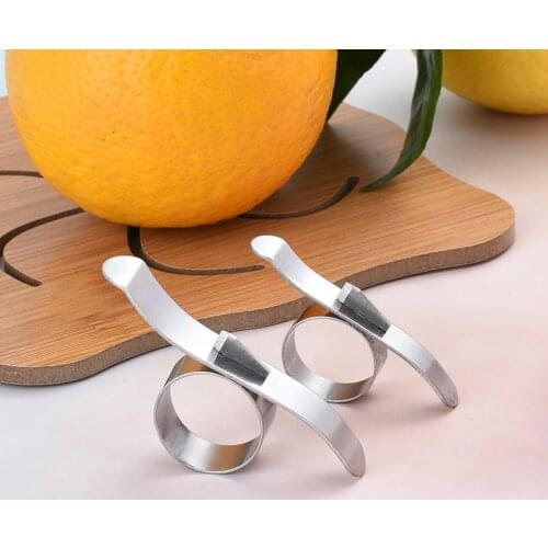 2PCS Orange Peelers Ring Pomegranate Opener Stainless Steel Lemon Parer Citrus Fruit Skin Remover Slicer Kitchen Gadgets