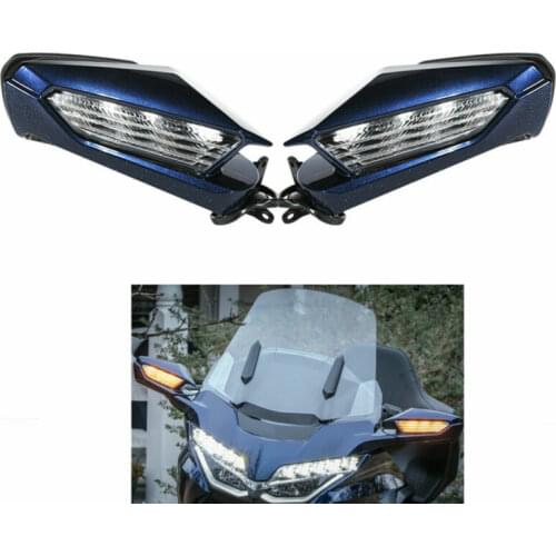 Motorcycle Motorbike Rear View Side Mirror LED Turn Signal light For Honda Goldwing GL1800 GL 1800 2018-2020
