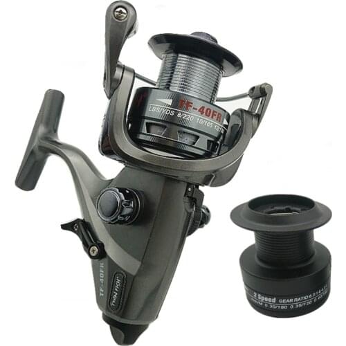 TF40/50/60FR big spinning fishing reel carp fish reel double gear ratio options 6.3:1 4.3:1 BB 12+1 pre-loading double spools