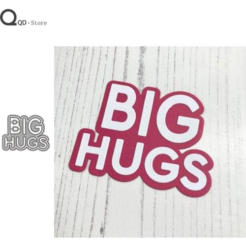 Big Hugs English Words Cutting Dies Stamps Dies Scrapbooking Mold Cut Handmade Tools DIY Craft Decoration 2021 New Metal Dies