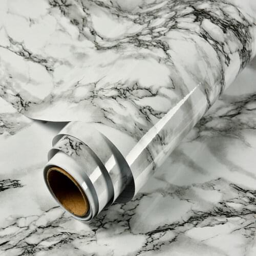 Eco-friendly DIY Self-adhesive Solid Color Marble Oil-proof Home Decorative for Living Room Wall & Kitchen Cabinet Contact Paper