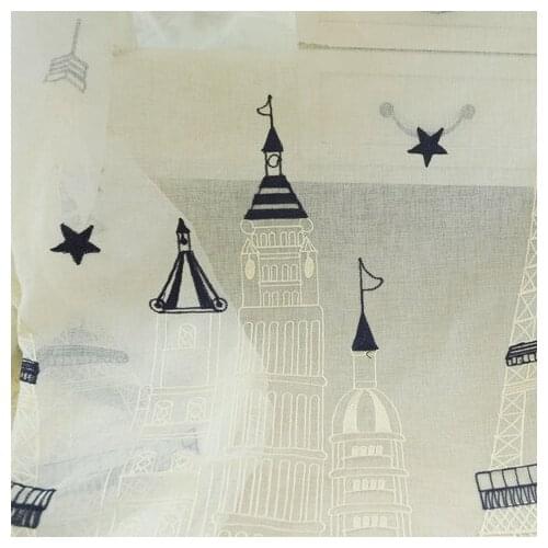 European castle cartoon embroidery curtain for childrens room living room window treatment bedroom tulle