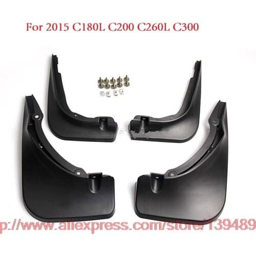 Angelguoguo For Mercedes Benz W205 Mud Flaps Splash Guard- Soft material Mudguards For Mercedes Benz C class 2015-2018