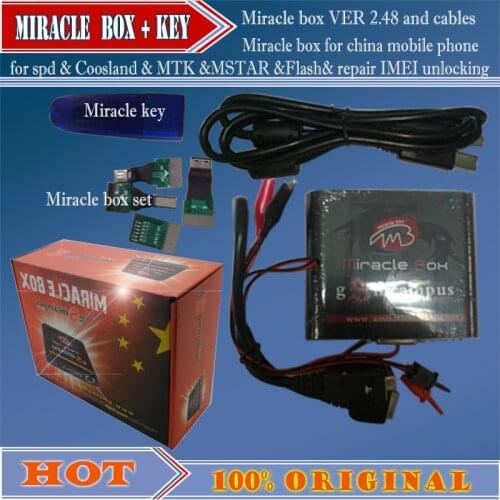Gsmjustoncct Miracle key with cables V2.48 update for china mobile phones Repairing