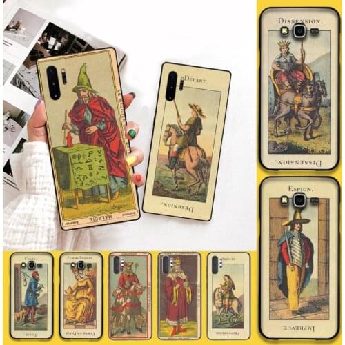 Le Tarot Egyptien de Dusserre Art Phone Case For Samsung Galaxy Note20 ultra 7 8 9 10 Plus lite J7 J8 Plus 2018 Prime