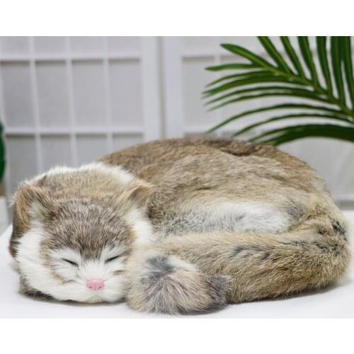 Plush toy cat simulation animal kitten decoration toy cute pet gift put in the living room window cute cat